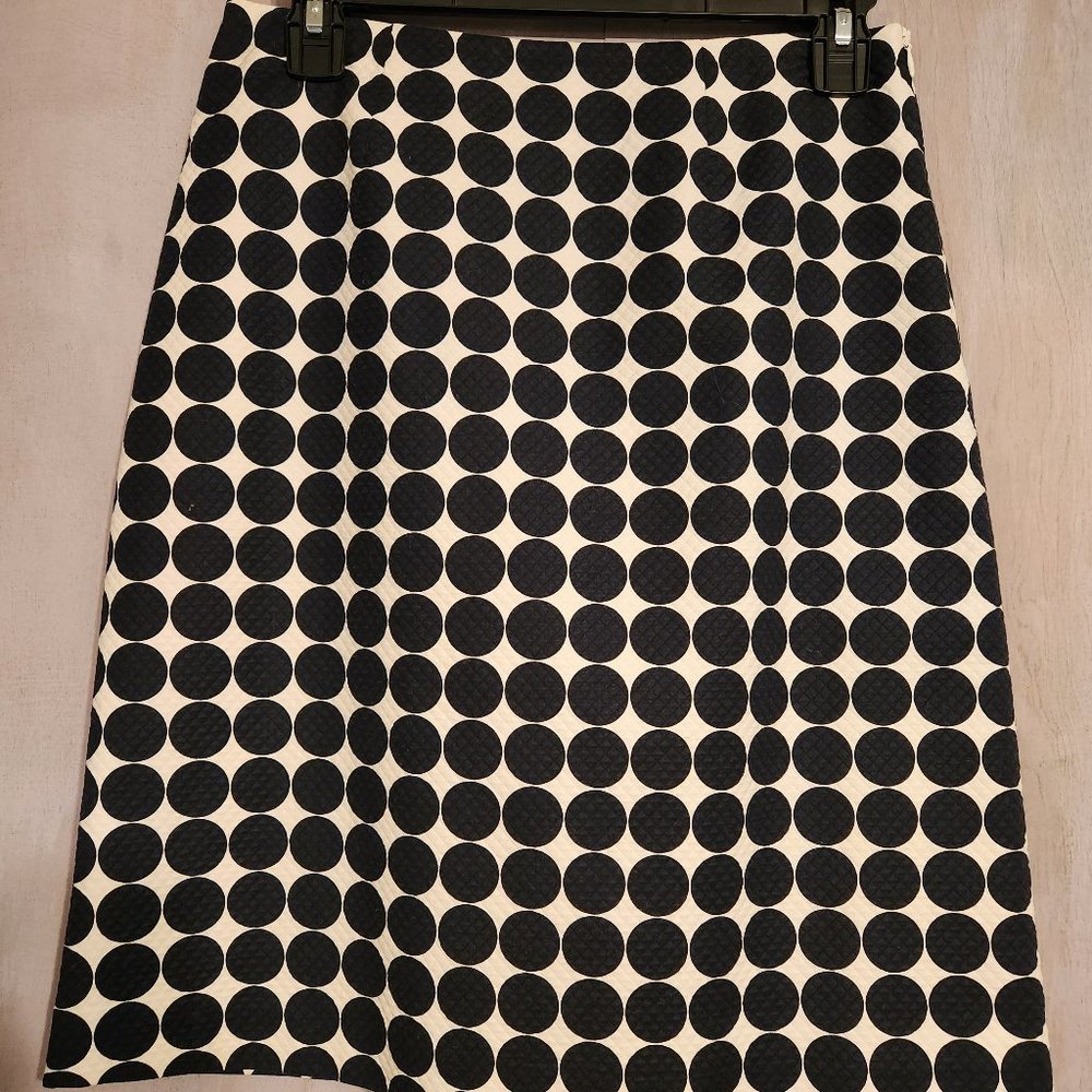 Doncaster Black and White Polka Dot Pencil Skirt Size 2